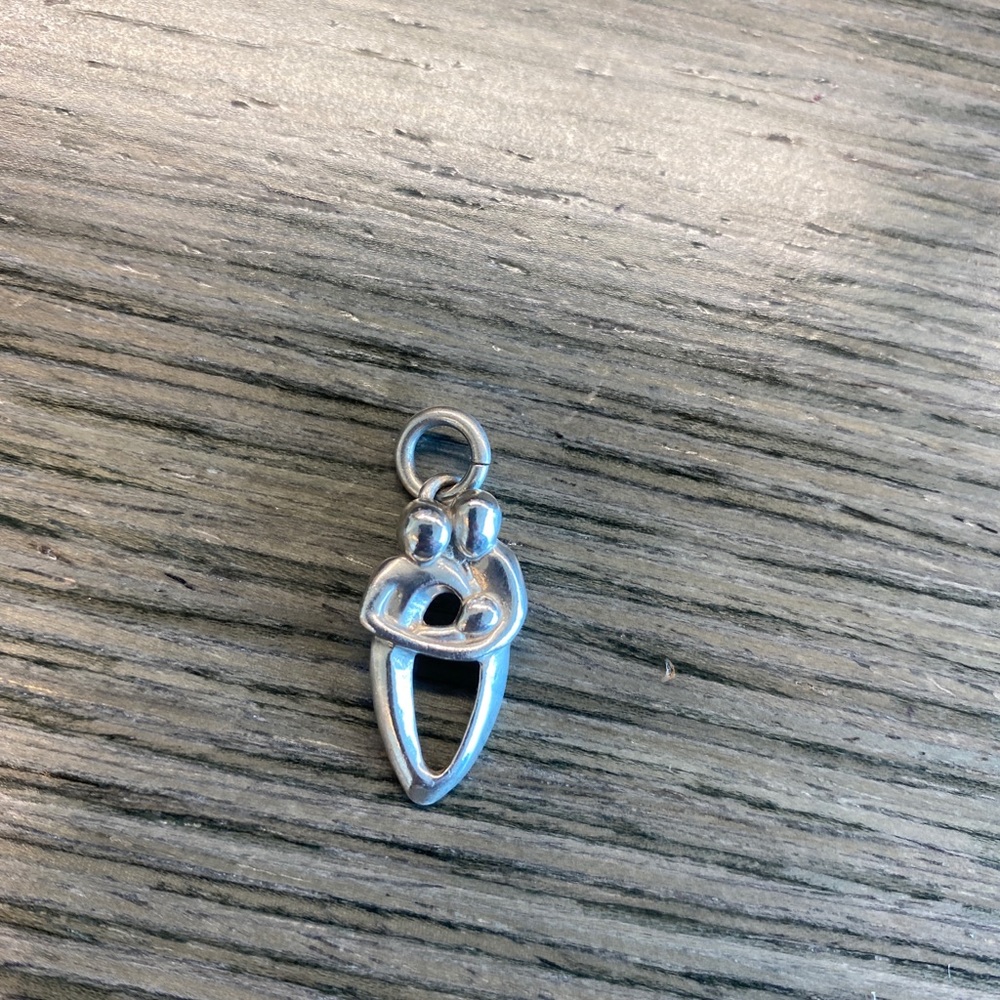 Sterling silver loving  family charm